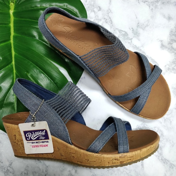 skechers beverlee wedge sandals